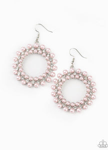 Pearly Poise Pearl and Bling O ring Earring