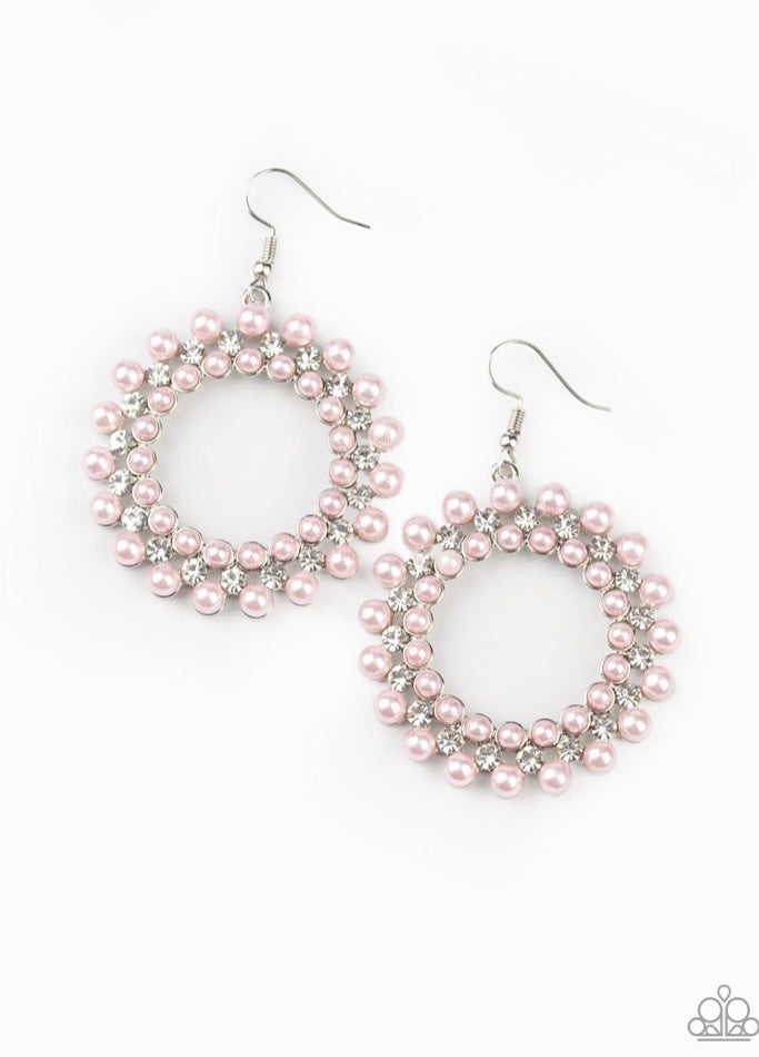 Pearly Poise Pearl and Bling O ring Earring