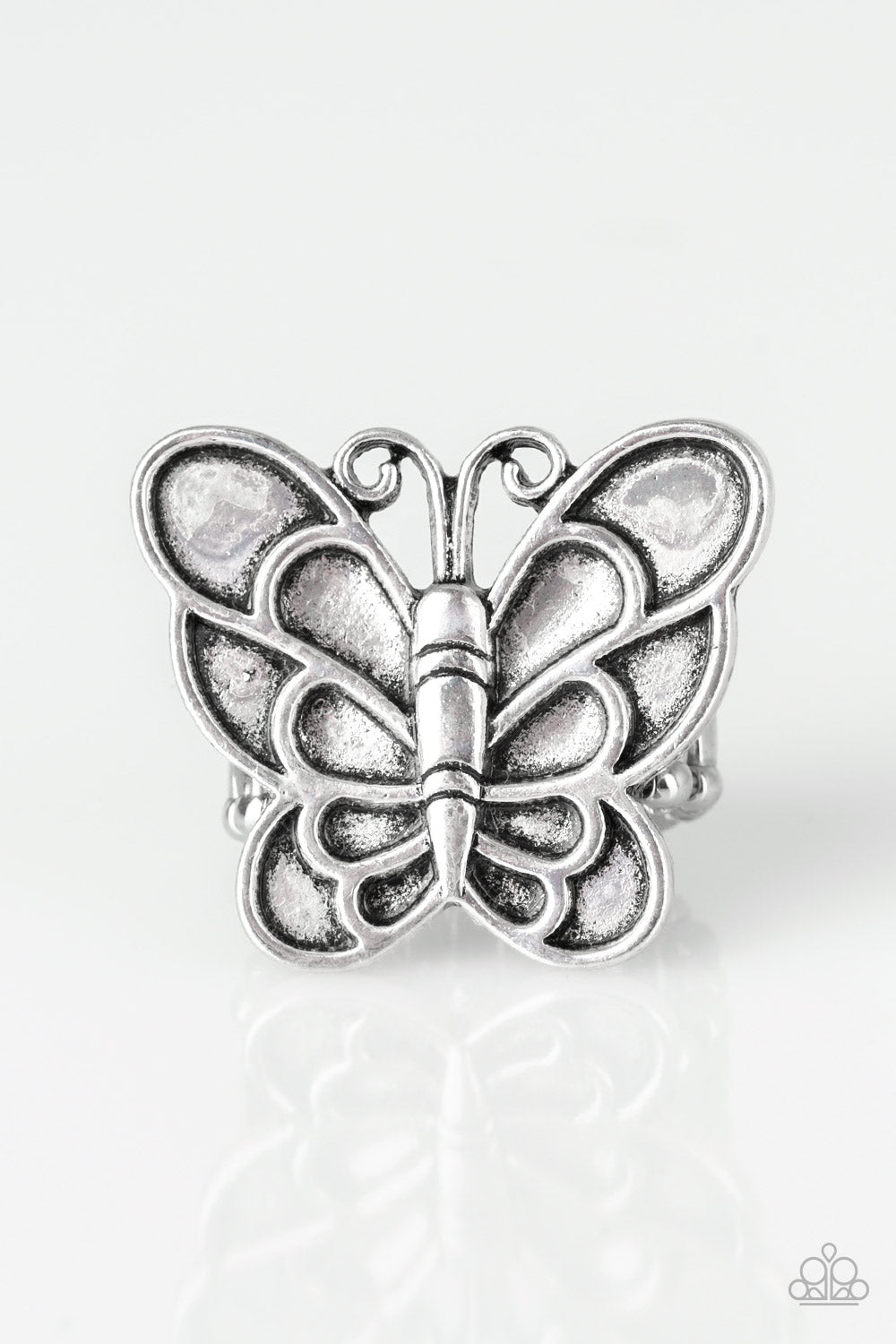 1-035 Sky high butterfly silver ring