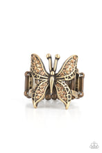 Load image into Gallery viewer, 2-081 Blinged Out Butterfly - Brass
