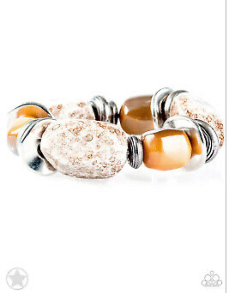 Glaze of Glory - Peach - Brown Bracelet