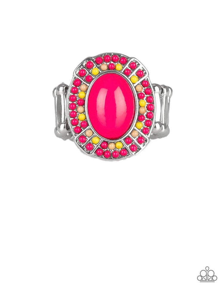 3-043 Colorfully Rustic - Pink Ring