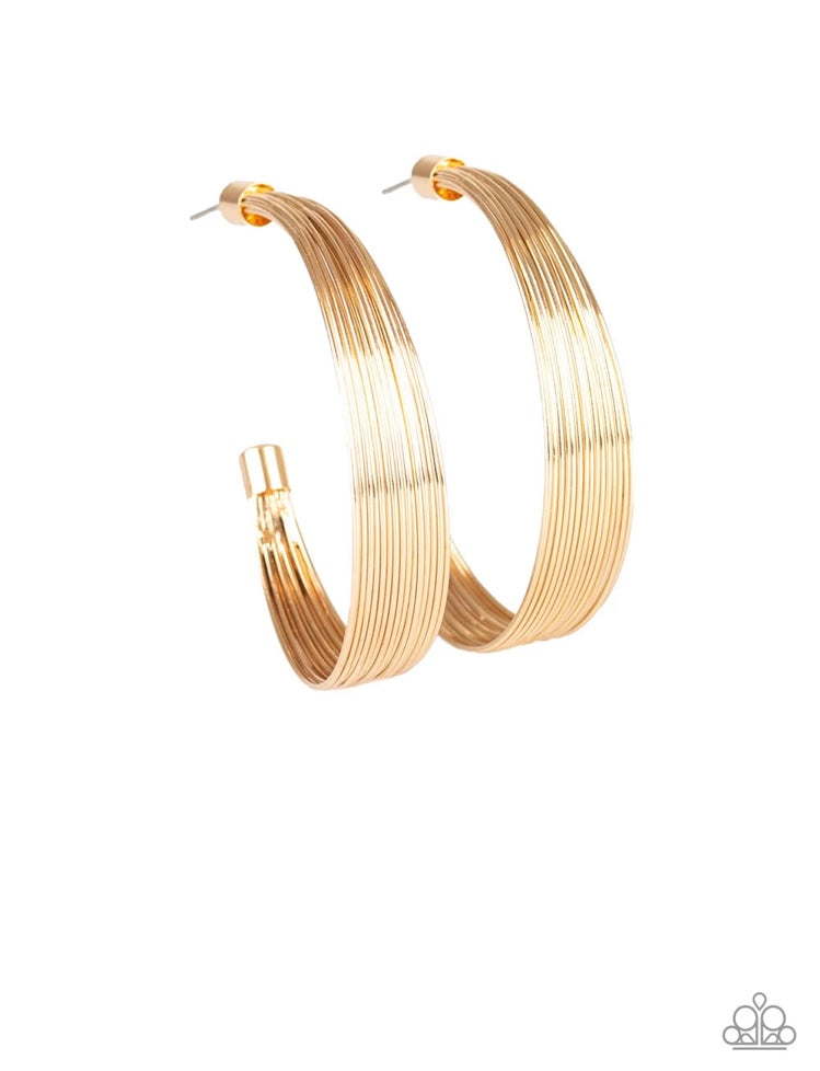 Live Wire Hoop Earring - Gold
