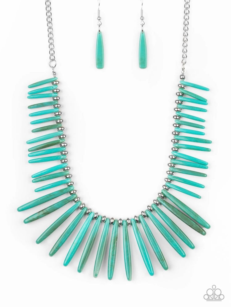 Out Of My Element Acrylic Necklace - Blue