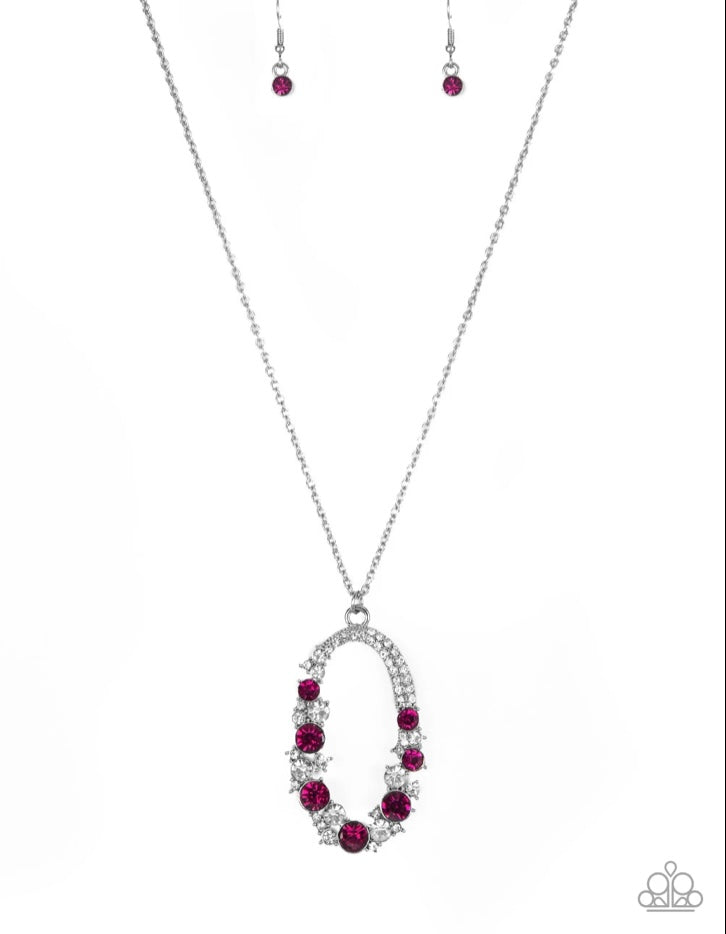 Spotlight Social Necklace Long Bling - Pink