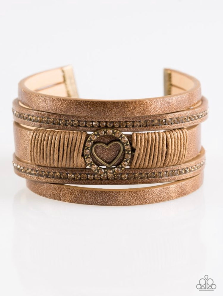 It Takes Heart Urban Bracelet - Brass