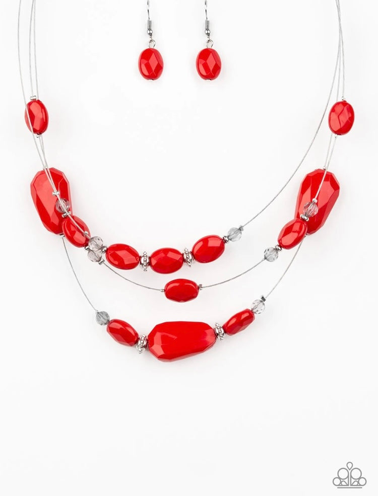 Radiant Reflections Necklace - Red